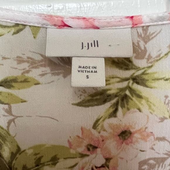 J.Jill Ruffle Floral Button Front Blouse Size S - Picture 4 of 10